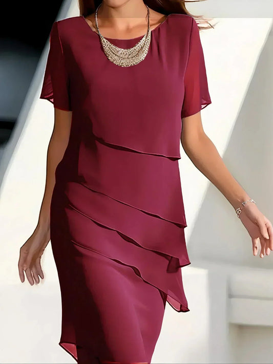 Alarice Effortless Chiffon Cocktail Dress Elevated Occasion Wear