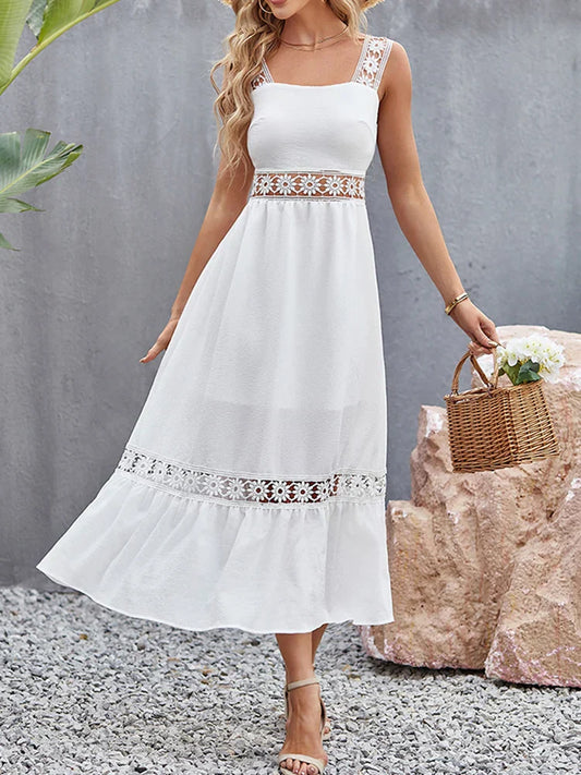 2024 Backless Hollow Out Summer Evening Party Boho Dress