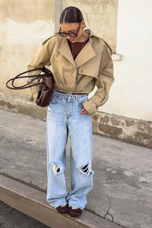 Double Breasted Oversized Utility Coat