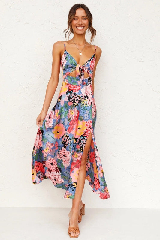 Dreamers Midi Dress Red Floral