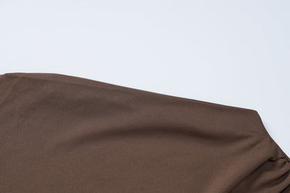 Dreamy Drape Maxi dress Brown