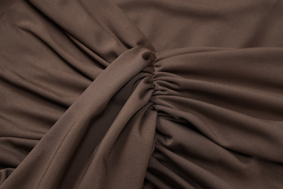 Dreamy Drape Maxi dress Brown