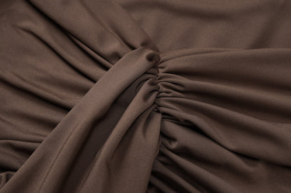 Dreamy Drape Maxi dress Brown