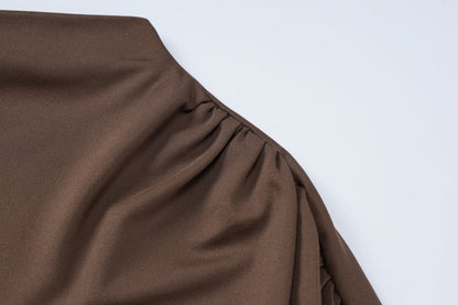 Dreamy Drape Maxi dress Brown