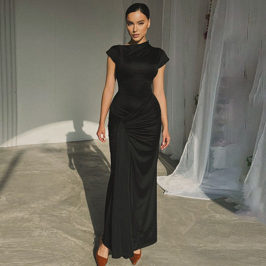 Dreamy Drape Maxi dress Black