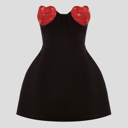 Dreaming Of Fashion Diamond Heart Mini Dress