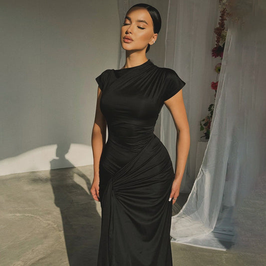 Dreamy Drape Maxi dress Black
