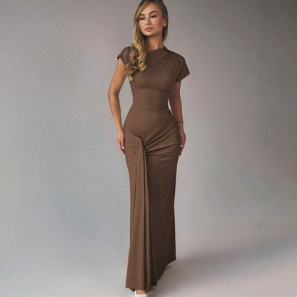 Dreamy Drape Maxi dress Brown