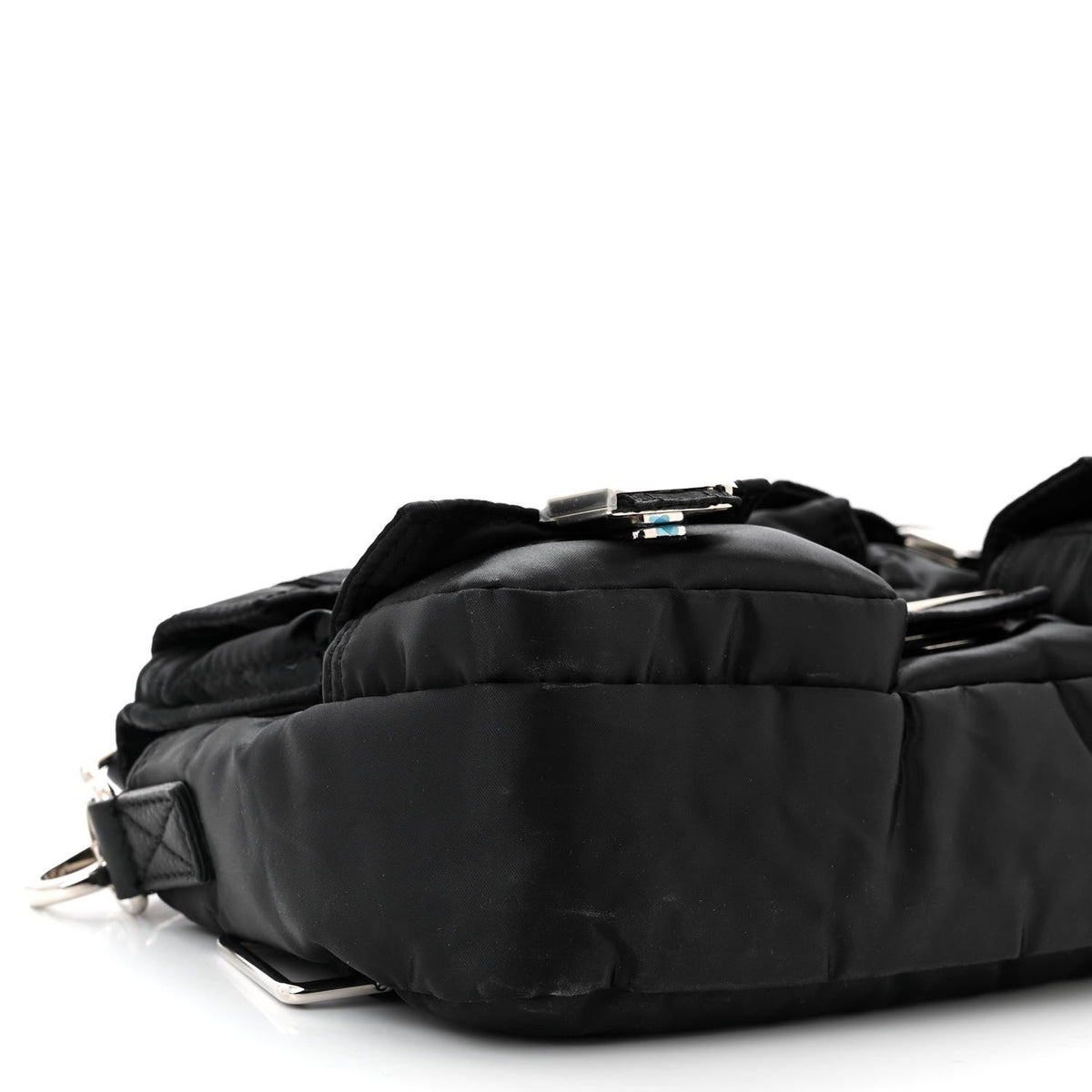 Econyl Cuoio Romano Multipocket Baguette Black