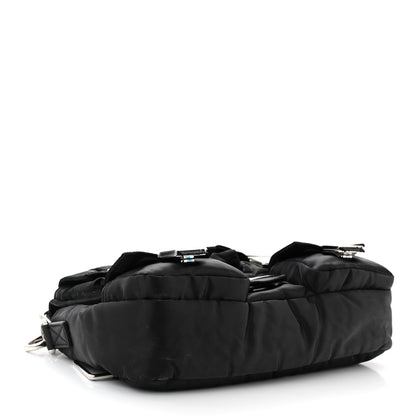 Econyl Cuoio Romano Multipocket Baguette Black