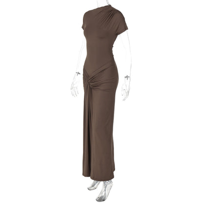 Dreamy Drape Maxi dress Brown