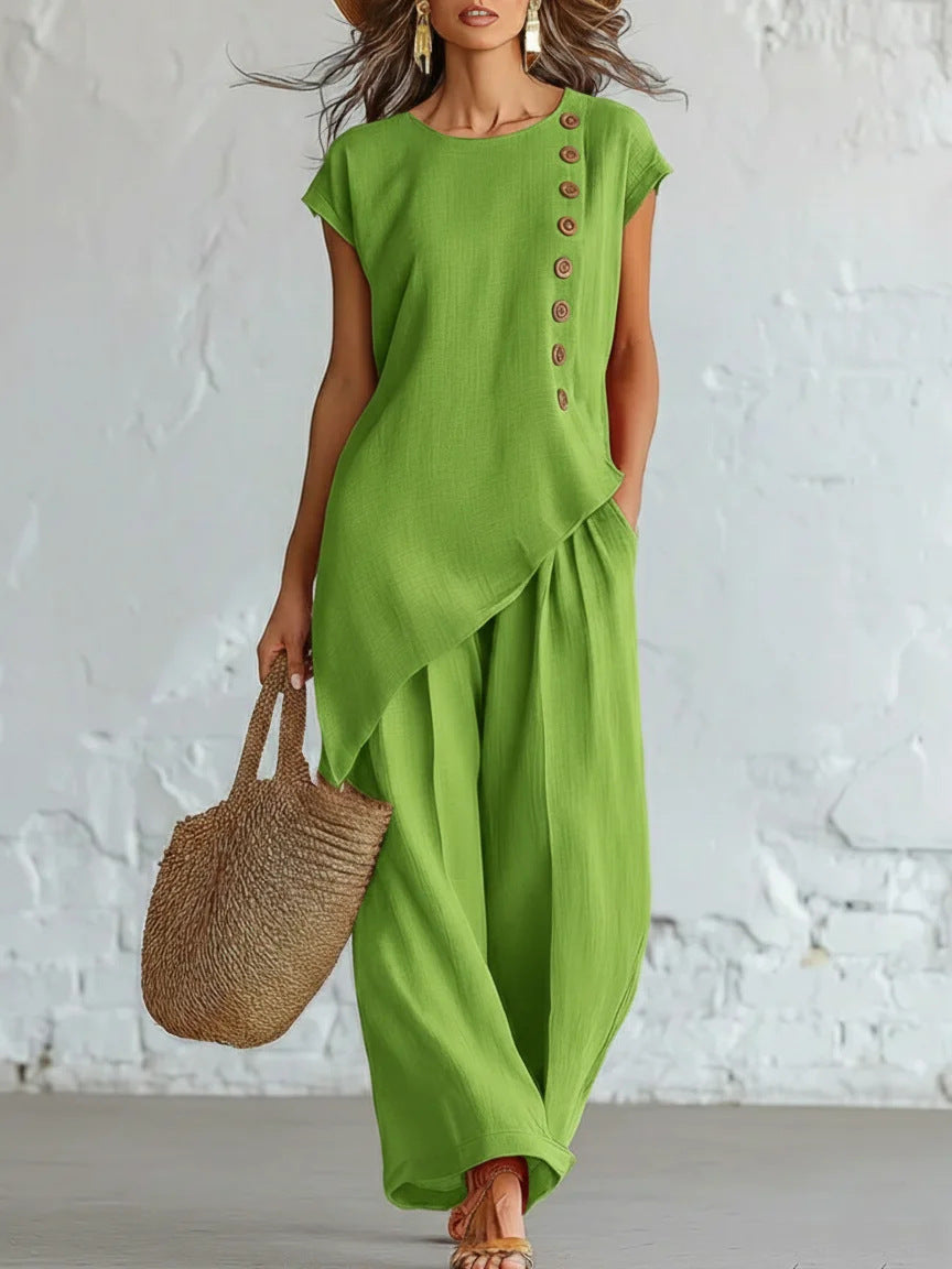 Effortless Linen-Blend 2-Piece Set | Relaxed Fit, S-5XL