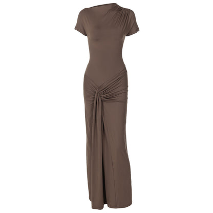 Dreamy Drape Maxi dress Brown