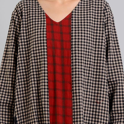 2021 Plaid Retro Cotton Linen Dress