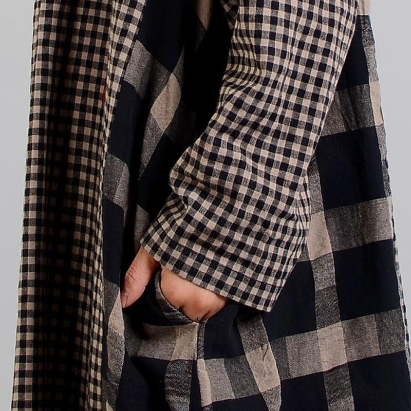 2021 Plaid Retro Cotton Linen Dress