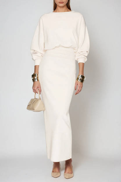Dominic Balloon Sleeve Bodycon Maxi Dress