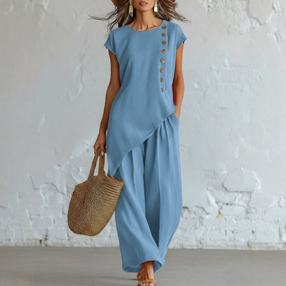 Effortless Linen-Blend 2-Piece Set | Relaxed Fit, S-5XL