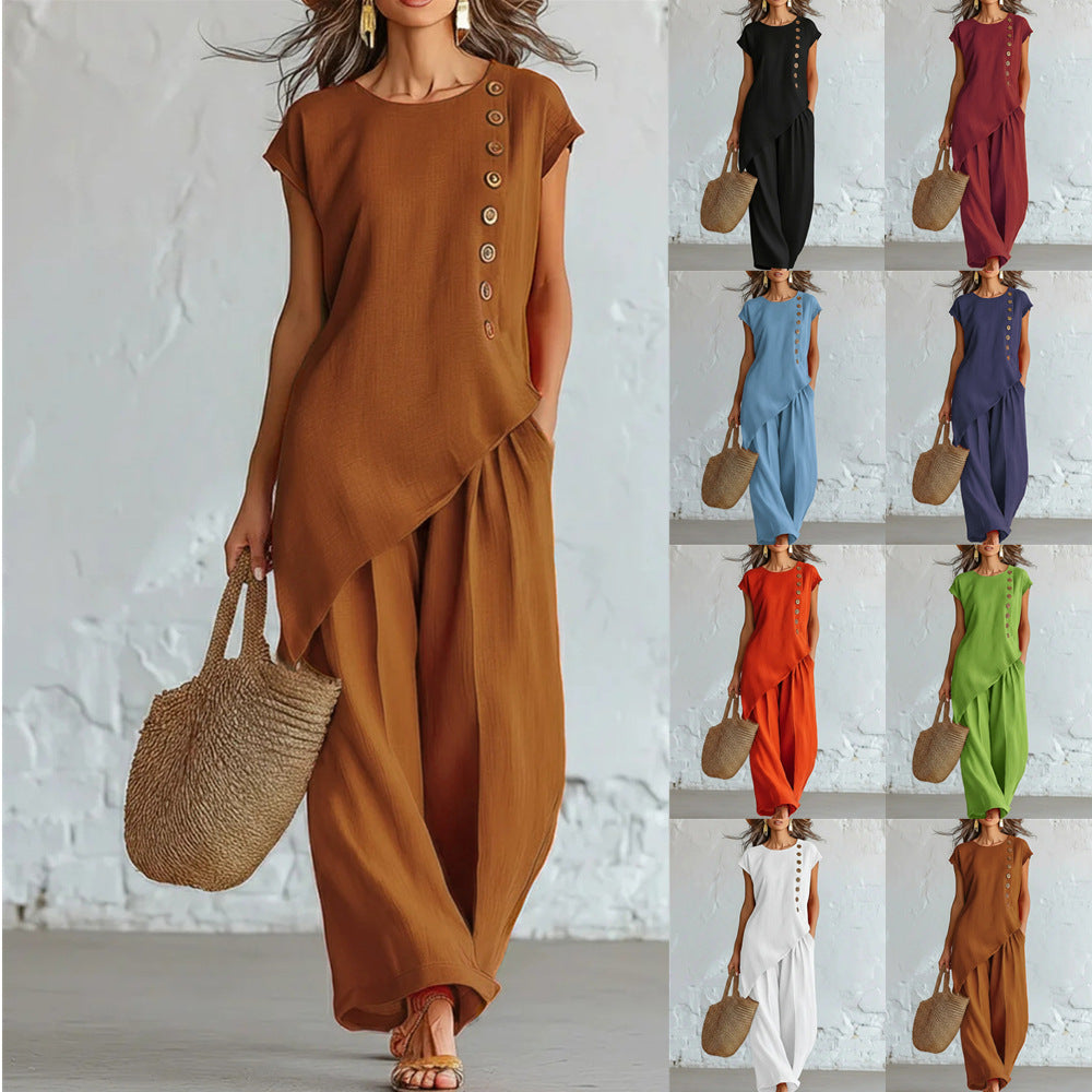 Effortless Linen-Blend 2-Piece Set | Relaxed Fit, S-5XL
