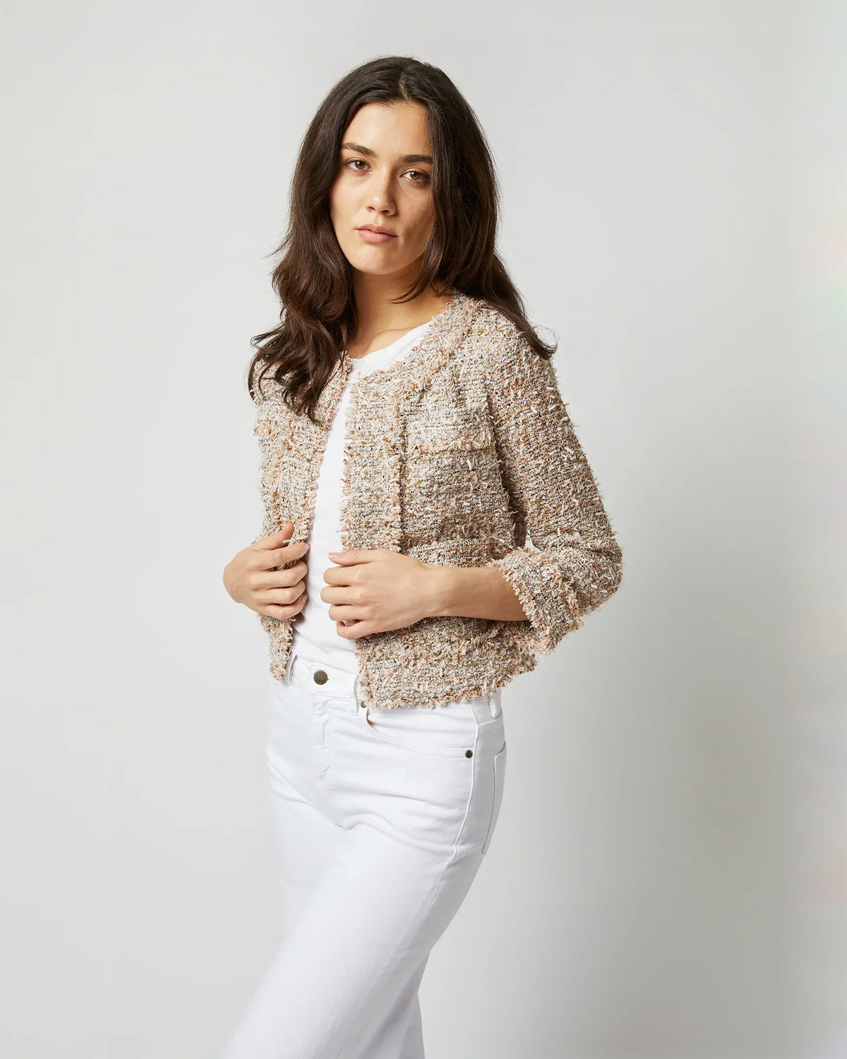 2023Autumn And Winter Light Luxury Celebrity Temperament Small Perfume Style Fringe Design Sense Short Jacket Female Tweed Jacket