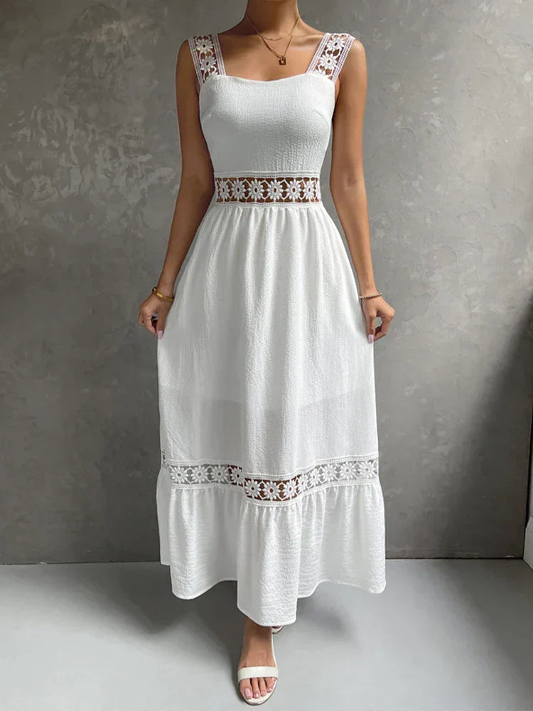 2024 Backless Hollow Out Summer Evening Party Boho Dress