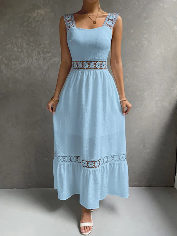 2024 Backless Hollow Out Summer Evening Party Boho Dress