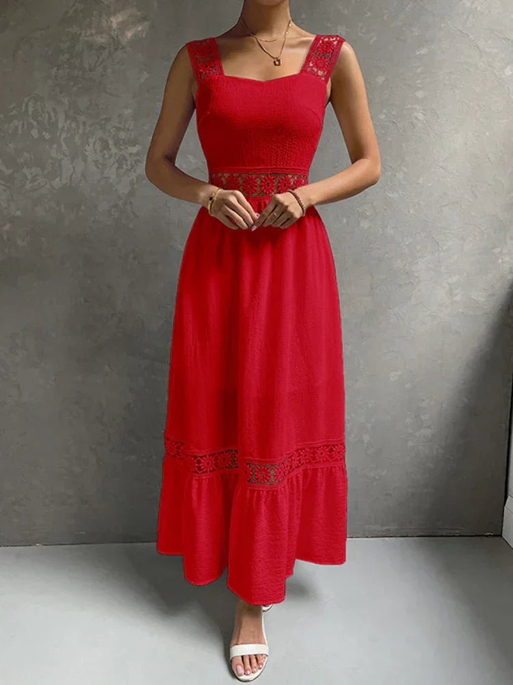 2024 Backless Hollow Out Summer Evening Party Boho Dress