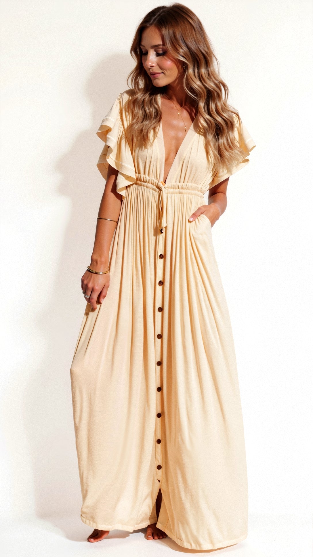 Dolores Effortless Dress Casual Ruffles Everyday Luxe Edit