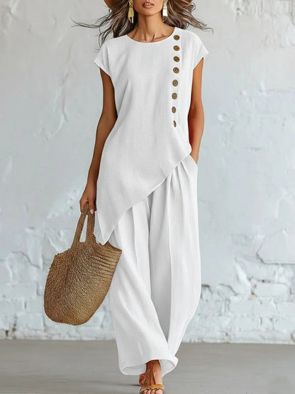 Effortless Linen-Blend 2-Piece Set | Relaxed Fit, S-5XL