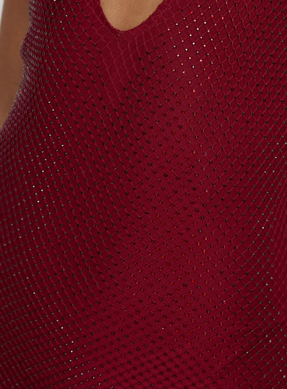 Earls Halter Maxi Dress Red