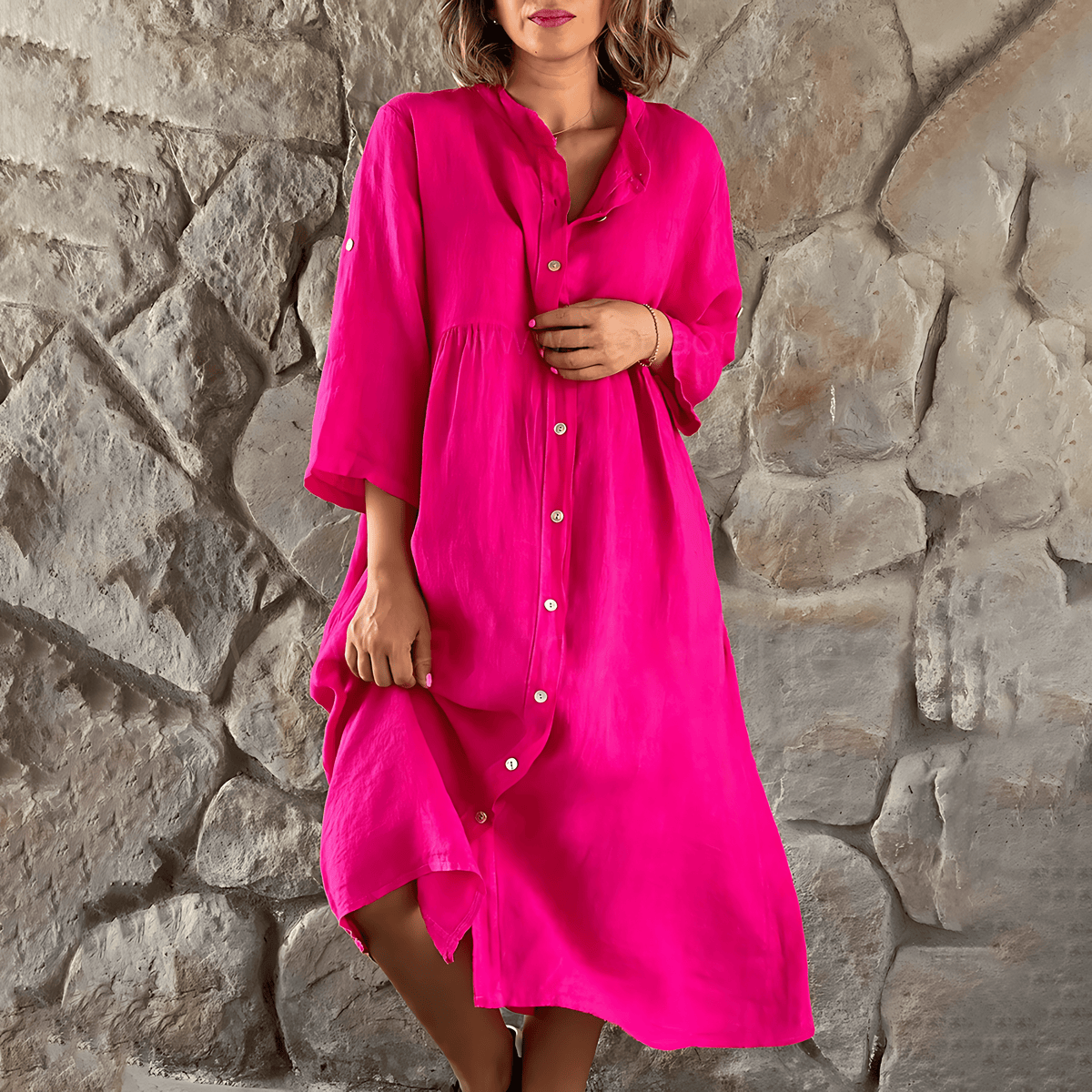 Dolores Boutique Plus Size Summer Dress Casual Button Down Collection