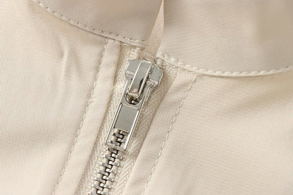 Drawstring sleeveless zip-up solid ruched mini dress
