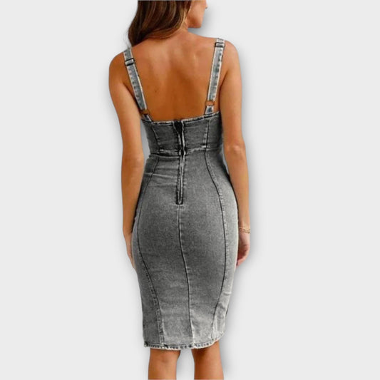 Dolores Effortless Denim Dress with Adjustable Straps Chic Silhouette Collection