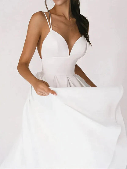 Dora Minimalist V Neck Dress Premium Wardrobe Essential